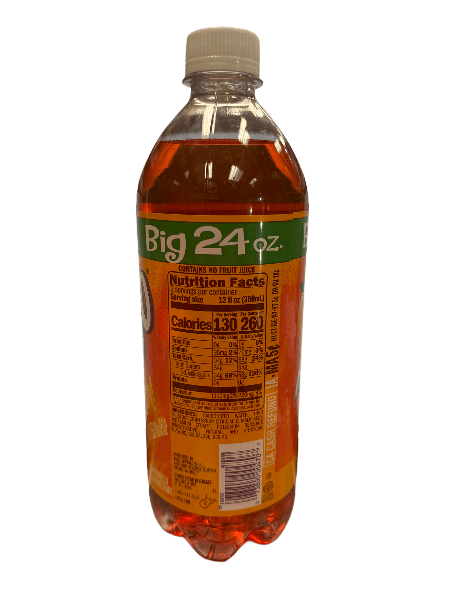 Faygo Peach Flavoured Bottle 24OZ - U.S Edition - www.Shopthatapp.com