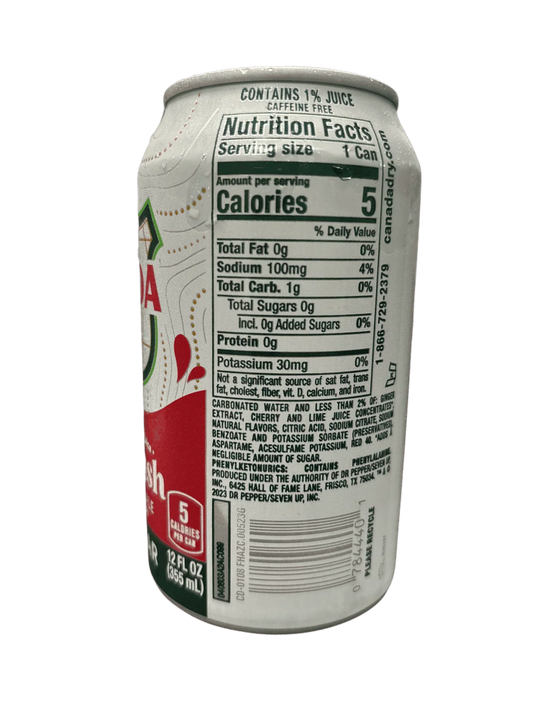 Canada Dry Zero Sugar Fruit Splash Cherry Ginger Ale 12OZ - www.Shopthatapp.com