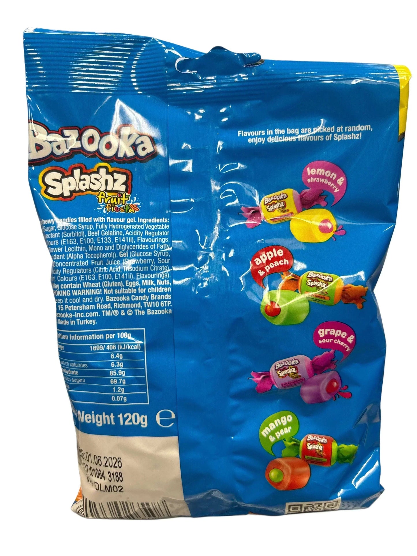 Bazooka Chewz Sour Candy Bag 120G - www.Shopthatapp.com