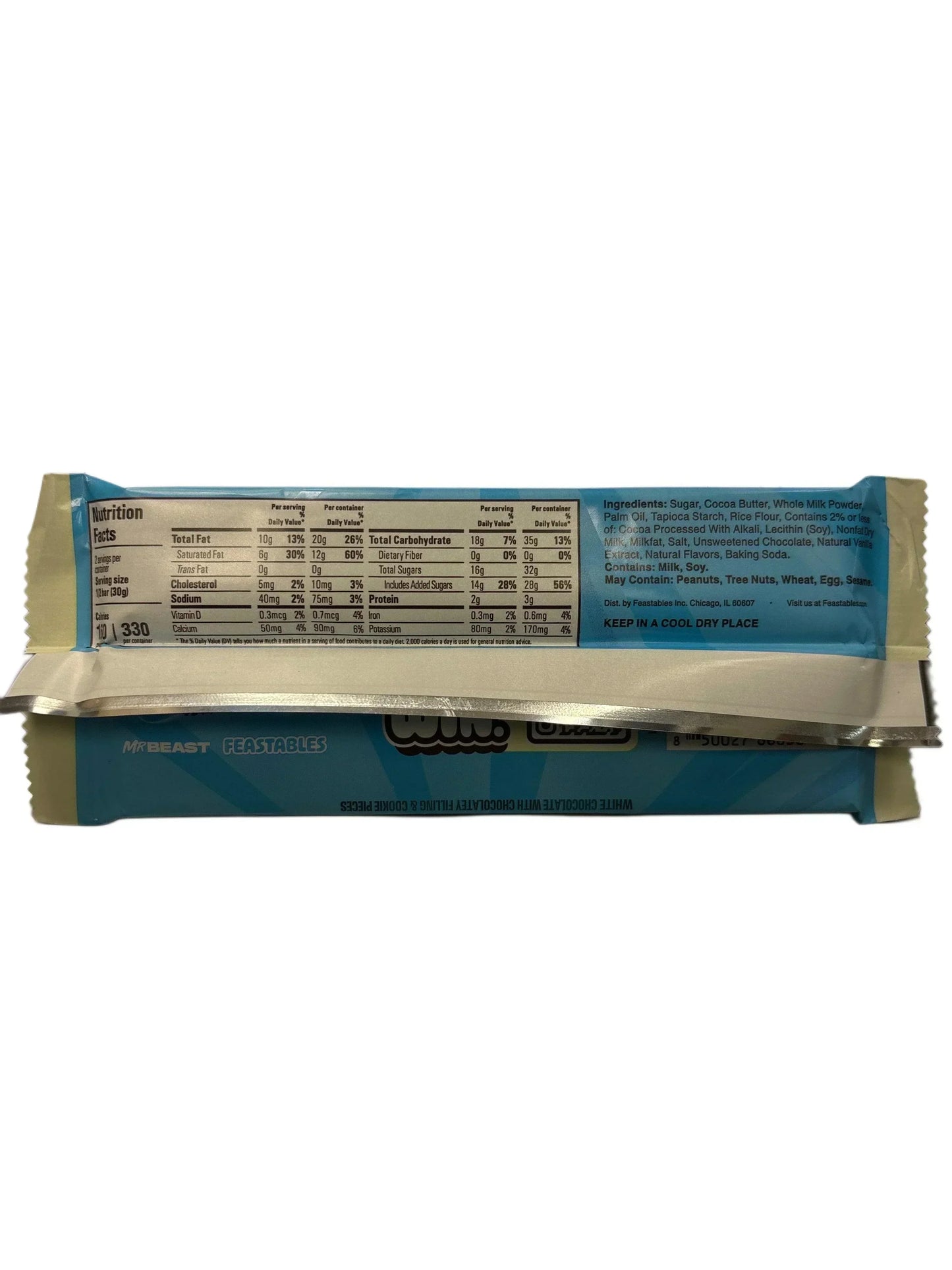 Feastables Mr. Beast Cookies & Creme Chocolate Bar 2.1OZ - www.Shopthatapp.com