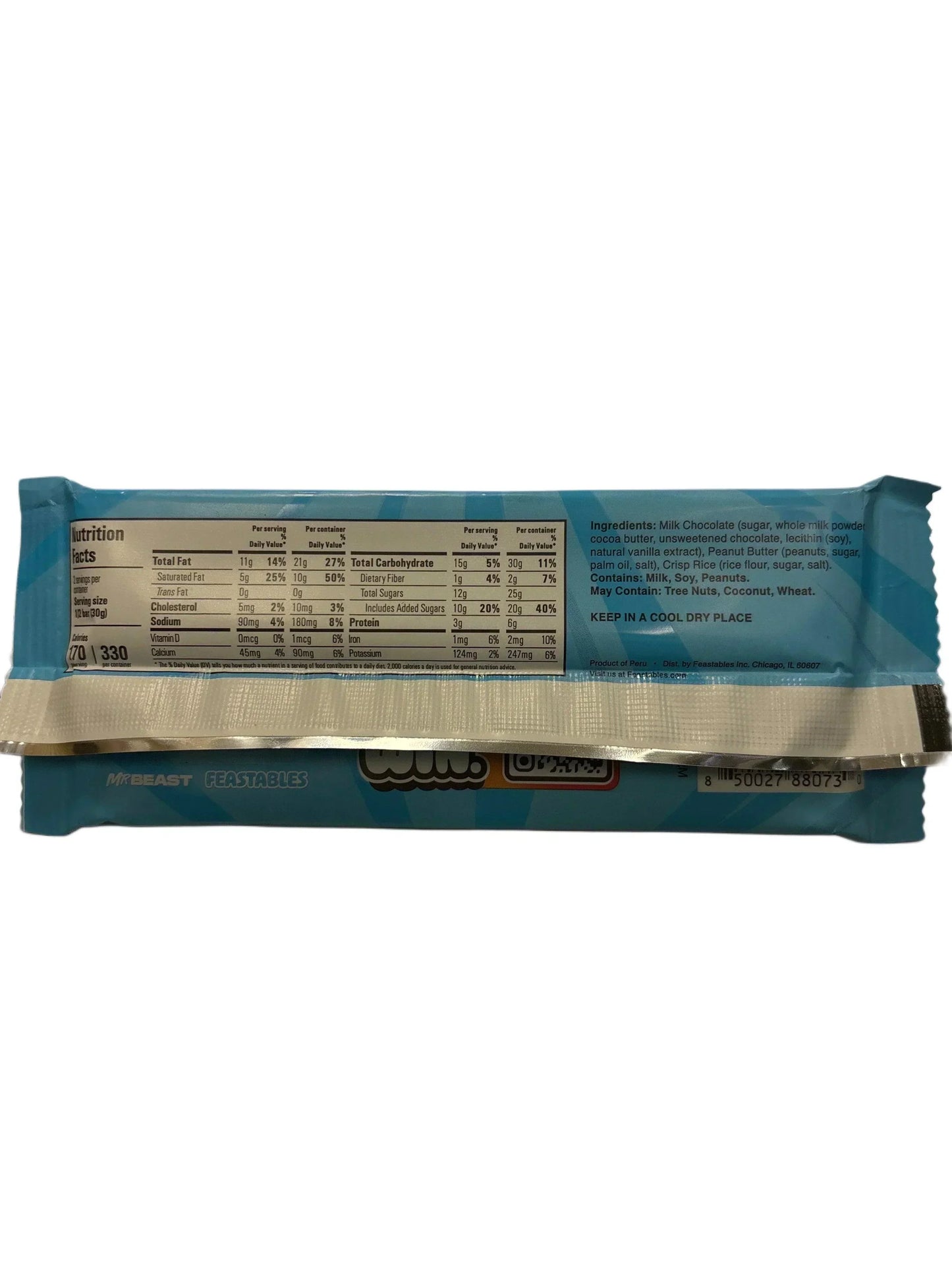 Feastables Mr. Beast Peanut Butter Crunch Chocolate Bar 2.1OZ - Canadian Edition - www.Shopthatapp.com