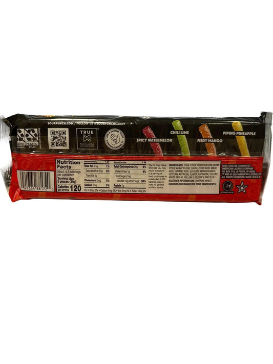 Sour Punch Scorchin' Straws 4.5OZ - U.S Edition - www.Shopthatapp.com