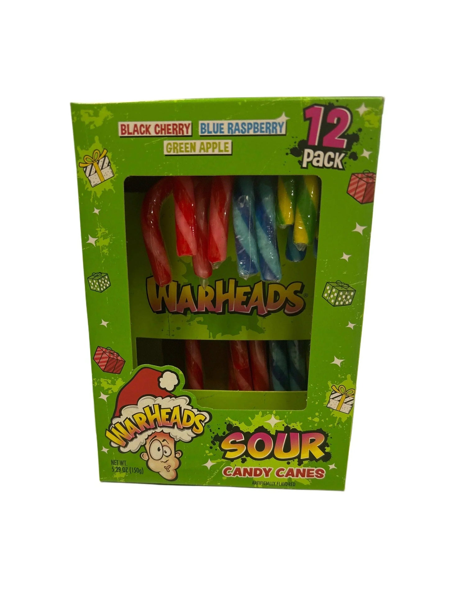 Warheads Sour Candy Cane Fruity Flavors - 12 Pack U.S Edition - www.Shopthatapp.com