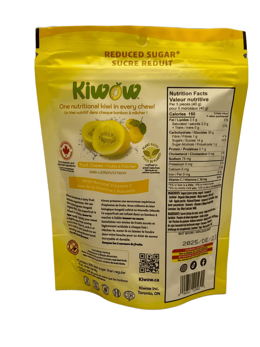 KIWOW Kiwi Lemon Candy Bag 100G - Canadian Edition - www.Shopthatapp.com