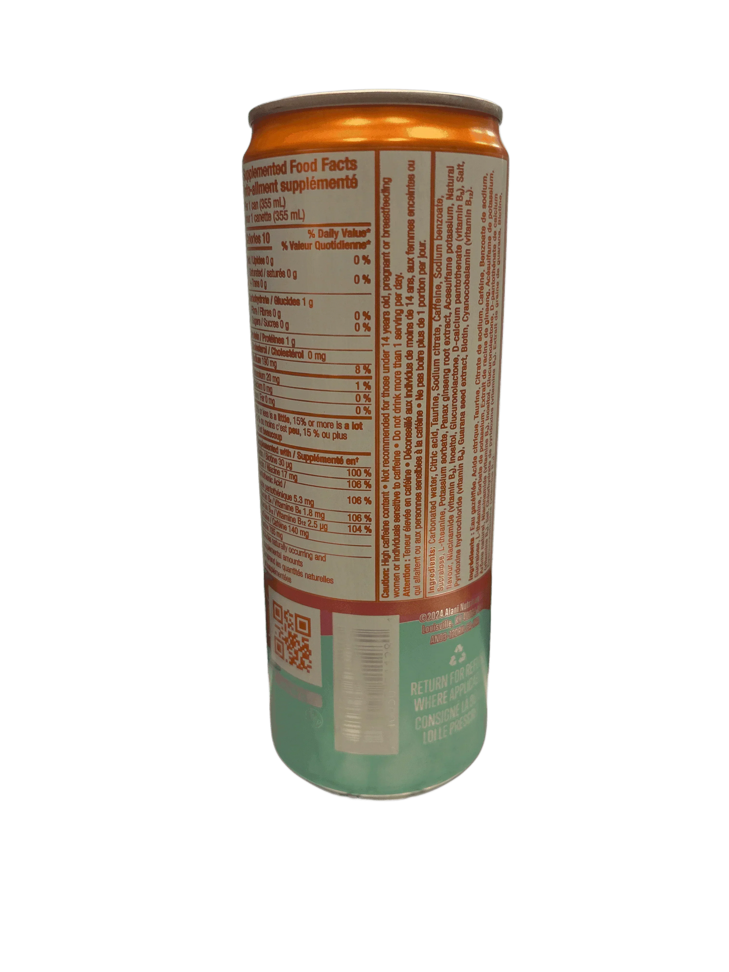 Alani Nu Orange Kiss Energy Drink 355ML - Canadian Edition - www.Shopthatapp.com