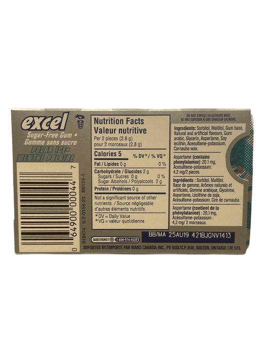 Excel Polar Ice Gum 12 Pieces - Canada Edition - www.Shopthatapp.com