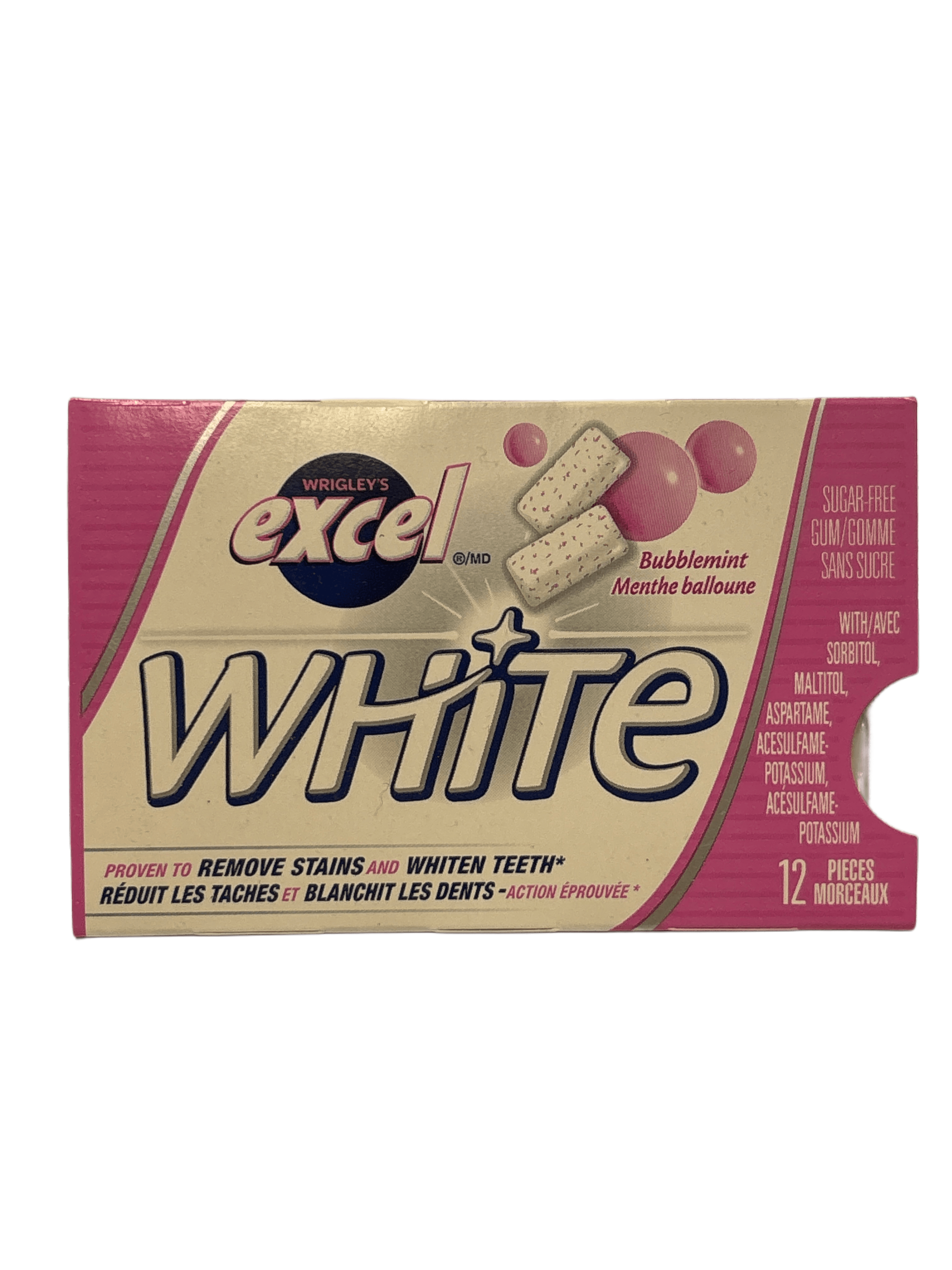 Excel White Bubblemint Gum 12 Pieces - Canadian Edition - www.Shopthatapp.com