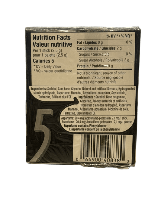 5 Gum Spearmint 15 Sticks - Canadian Edition - www.Shopthatapp.com