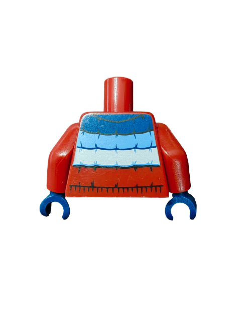 LEGO® 6354756 Torso, Padded Jacket with Dark Blue, Medium Blue, and White - UB1133
