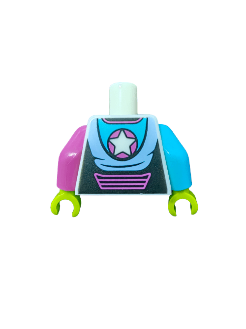 LEGO® 6392225 Torso, Minifigure Torso, Silver Stars, Stars on Pink and Azure Cosmic Pattern - UB1096