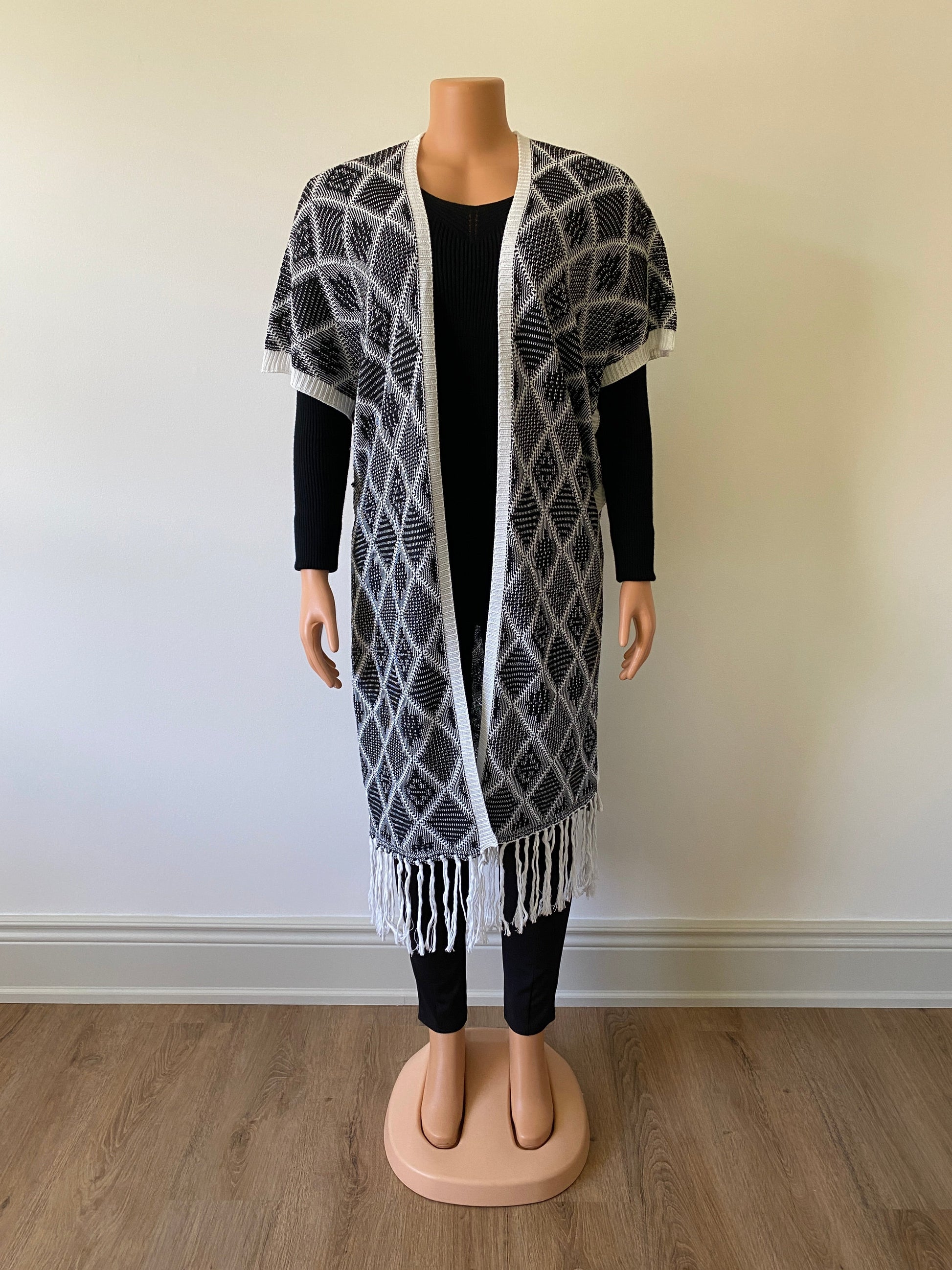 Women's Long Cover-up w/Tassels-2 Cols-2 Sizes-12pcs OR 8pcs OR 4pcs PACK - www.Shopthatapp.com