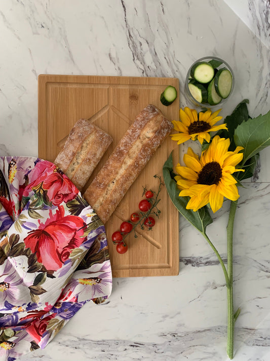 Water Floral Sure Grip Kitchen Towel - www.Shopthatapp.com