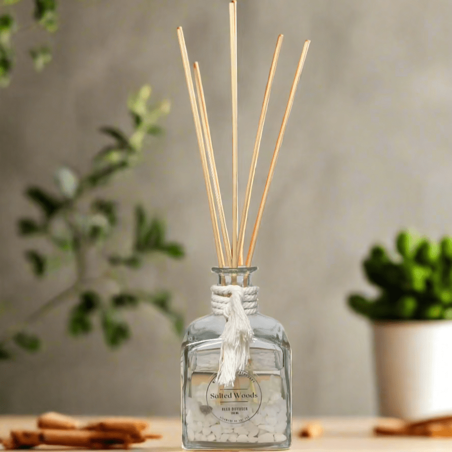 Coffret diffuseur de roseaux crème à la vanille