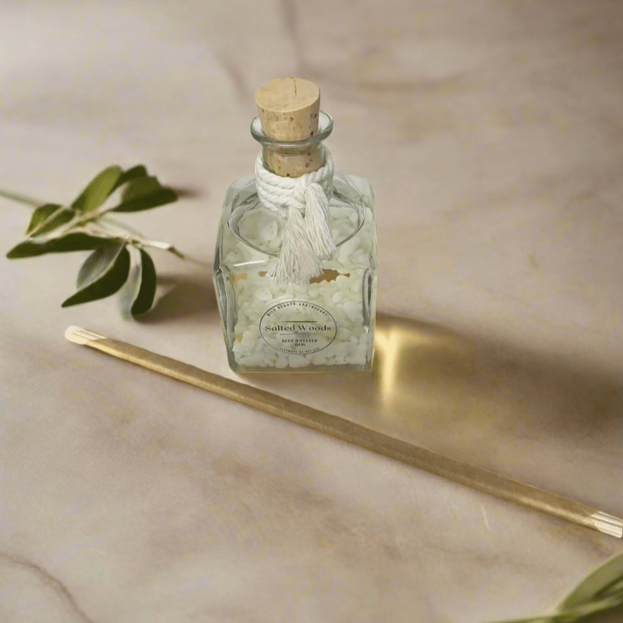 Coffret diffuseur de roseaux crème à la vanille