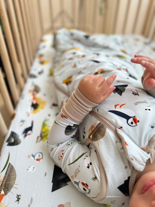 Snuggly Figs™ X Puffin Rock™ - Meadow Friends - Bamboo Sleeping Bags - www.Shopthatapp.com