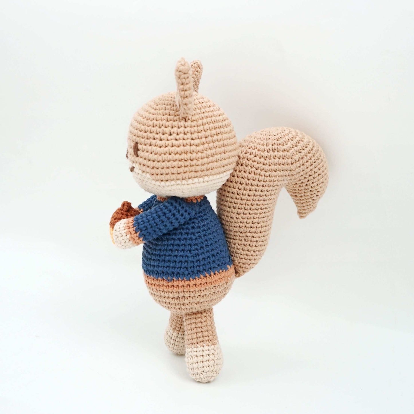 Nutty the Squirrel | Handmade Crochet Cotton Toy | Soft Squirrel for Kids