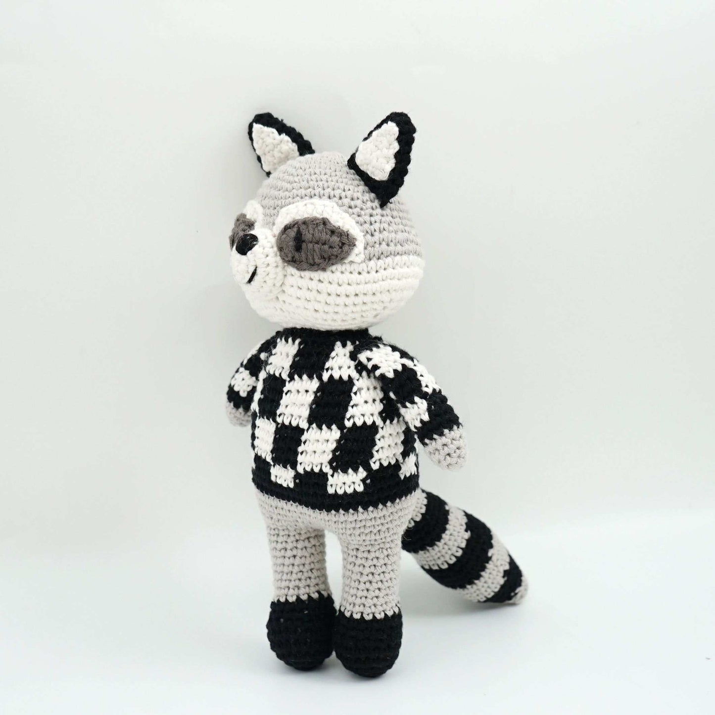 Bandit the Raccoon | Handmade Crochet Cotton Toy | Soft Raccoon for Kids