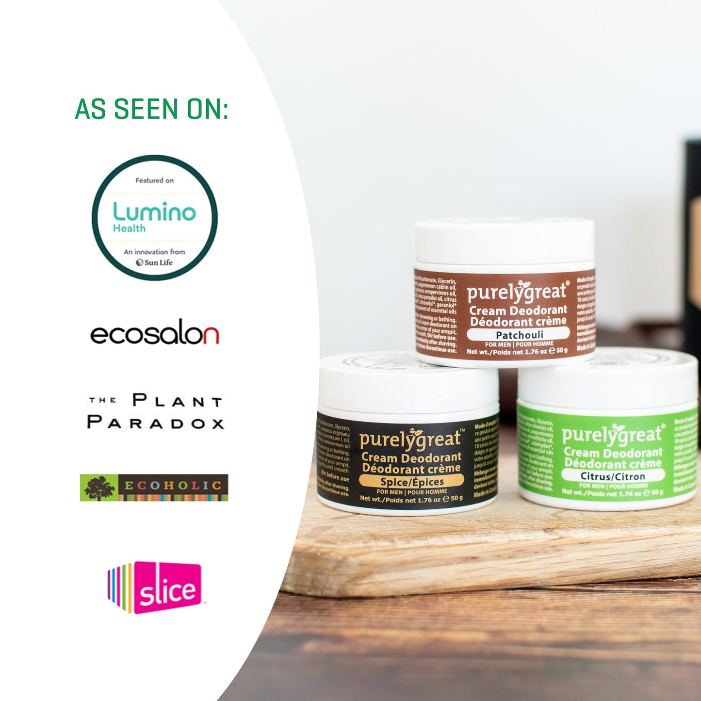 Déodorant crème aux agrumes pour hommes