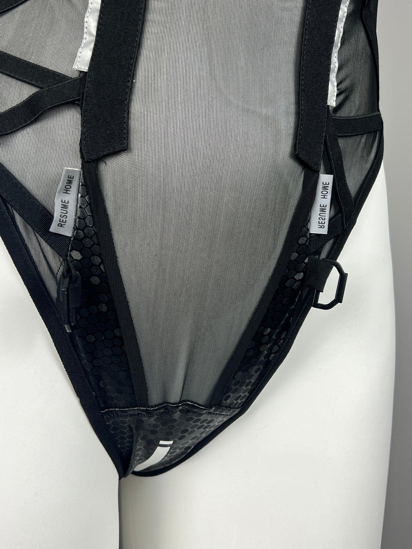 Tactical Anime Girl PU Leather Sheer Mesh Sexy Cosplay Bodysuit Costume - www.Shopthatapp.com