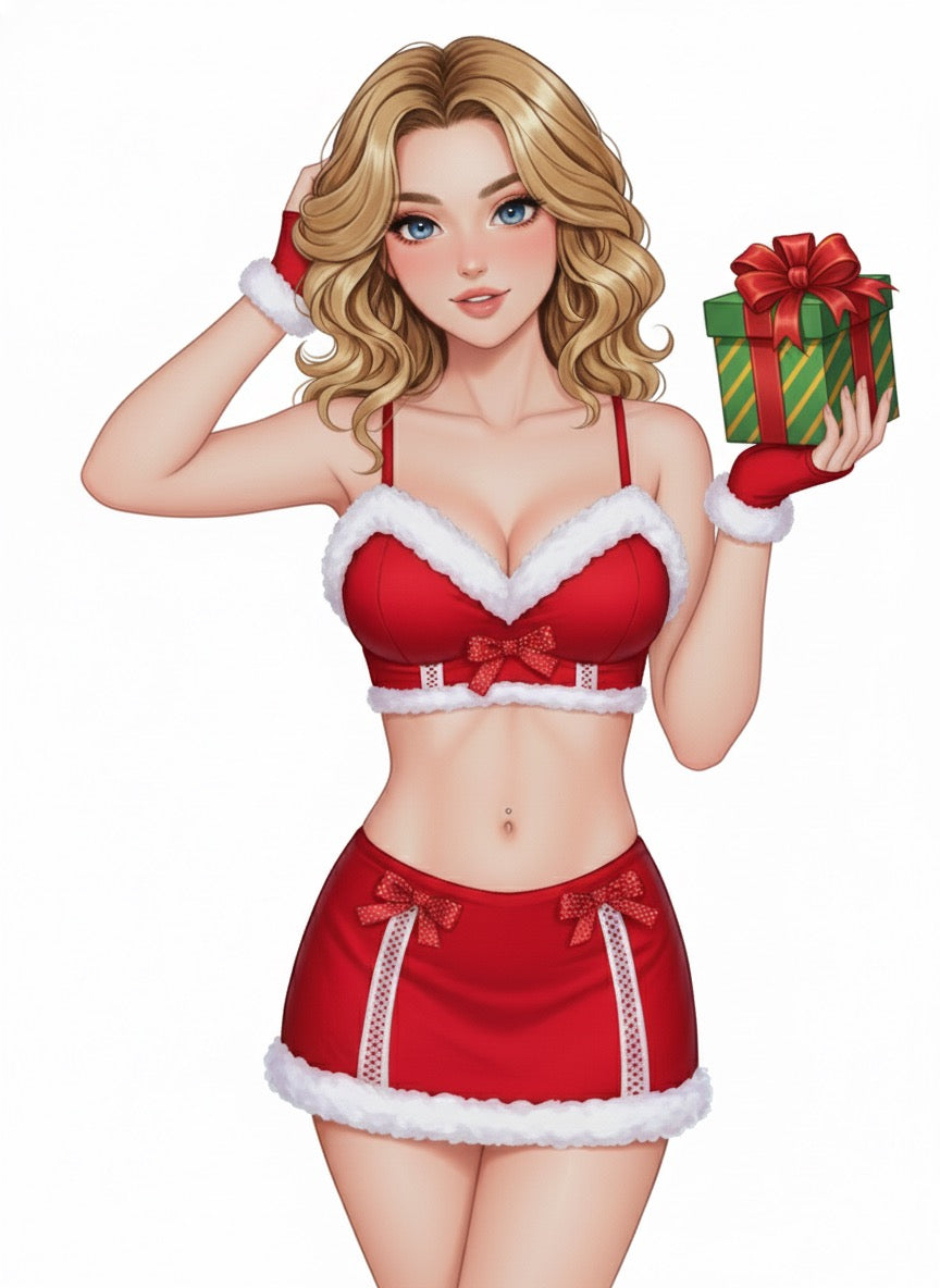 Festive 3-Piece Christmas Cosplay Costume Sexy Holiday Party Lingerie Set - www.Shopthatapp.com