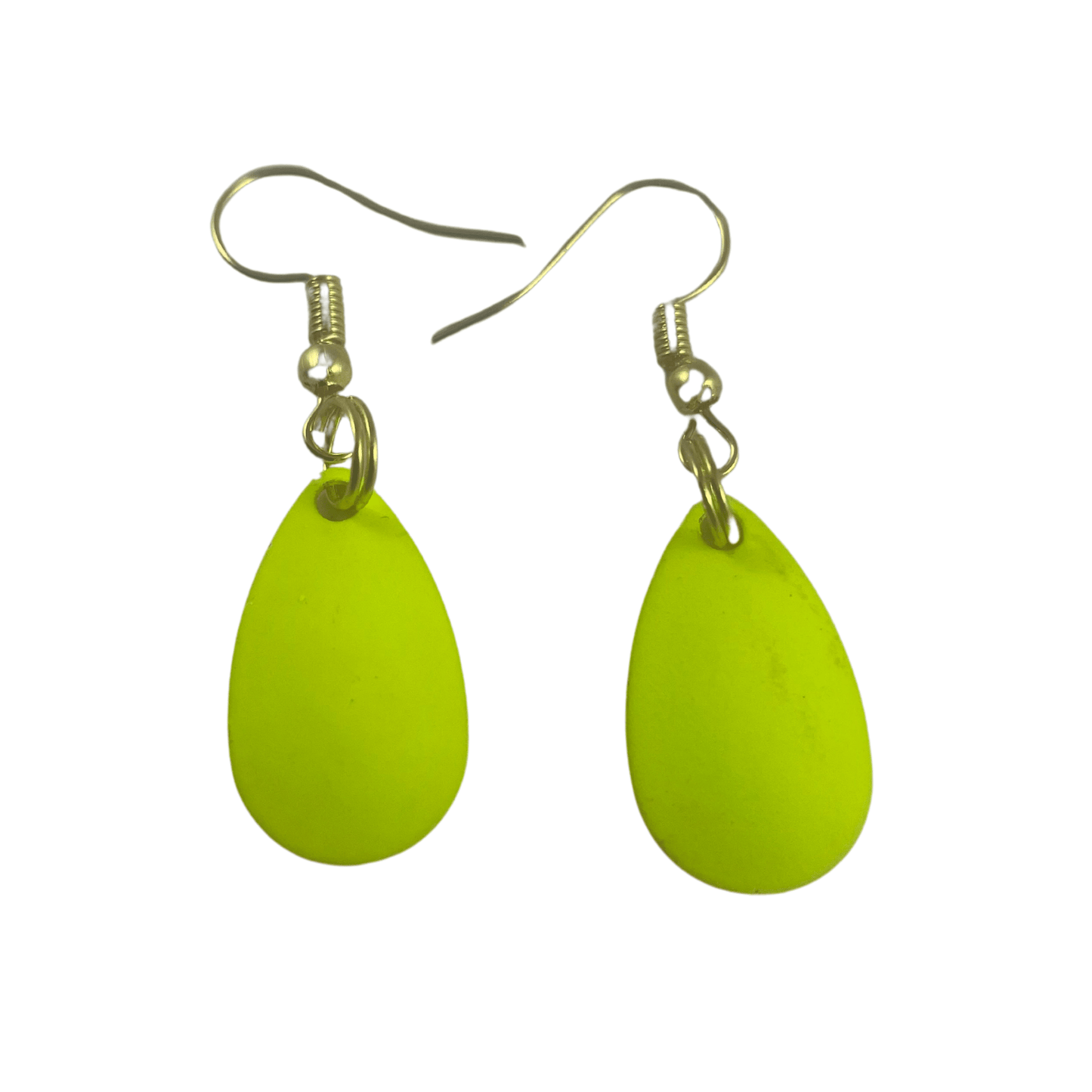 Boucles d'oreilles à lame tournante peintes en jaune de l'Indiana