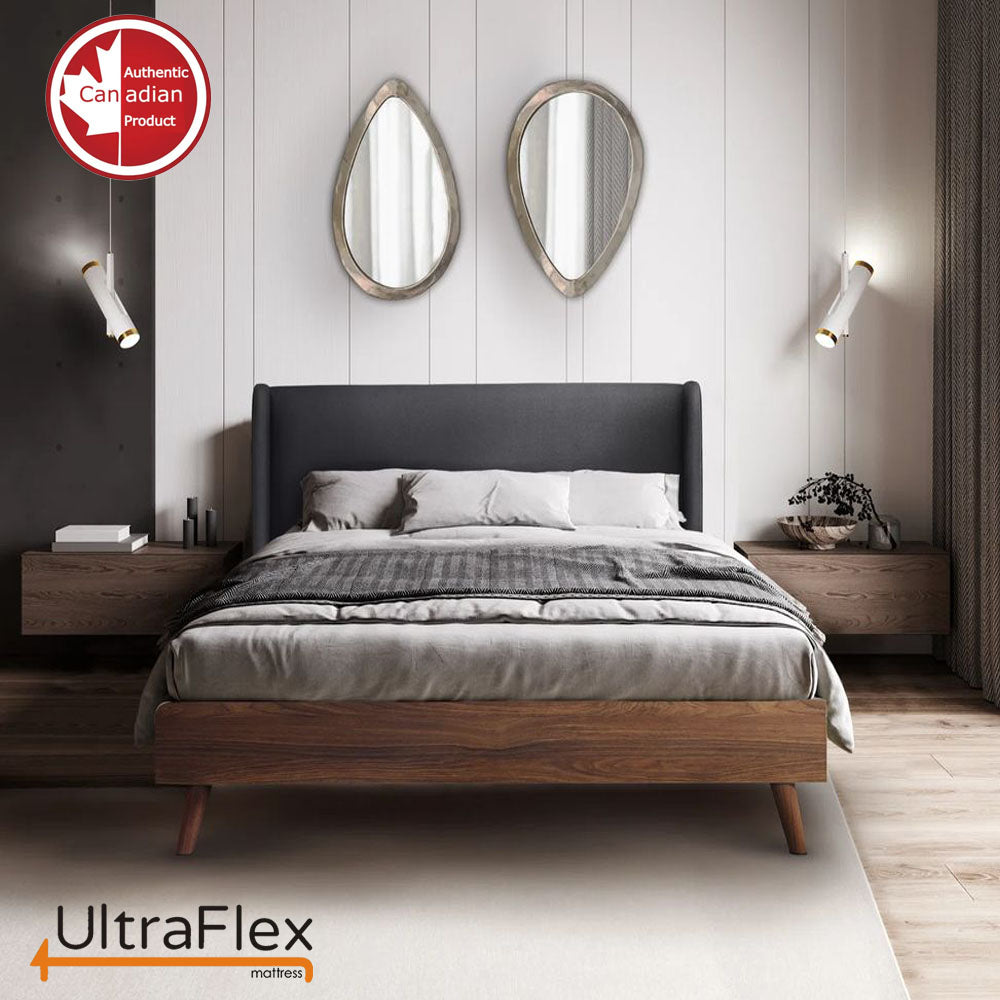 UltraFlex PARADISE - Natural Heavy Duty Foam Blend, Low Motion Transfer, Comfort+ Cool Gel and Spinal Posture Support Eco-Friendly Mattress (Made in Canada)- With Waterproof Mattress Protector - www.Shopthatapp.com