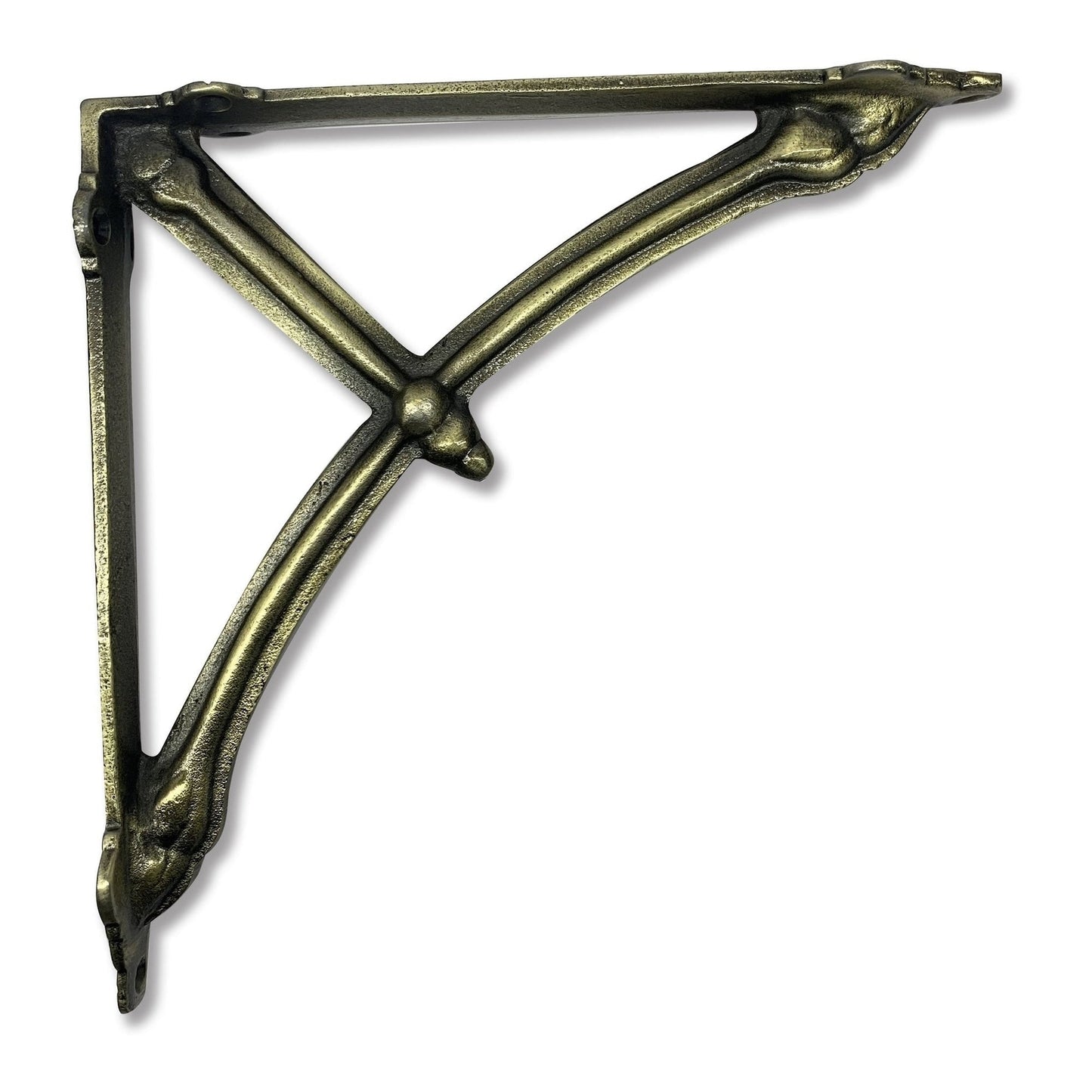 Half Round Bracket, Large, Antique Brass - www.Shopthatapp.com