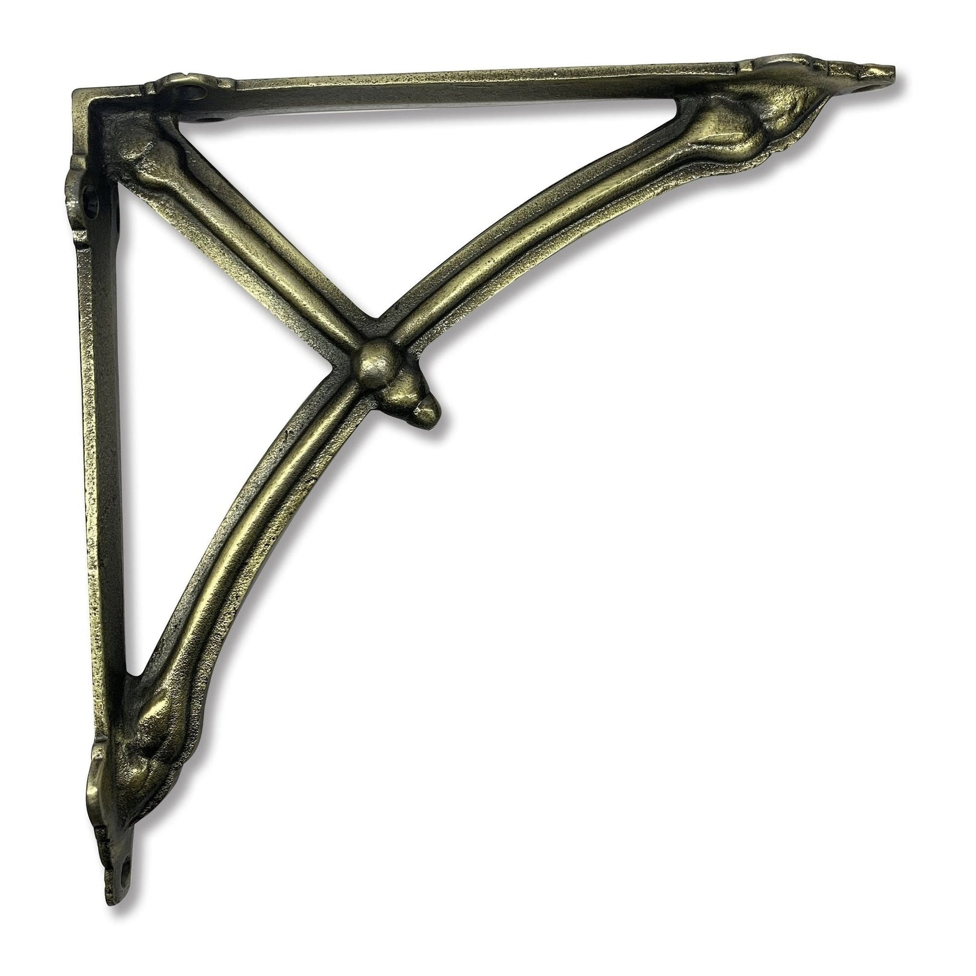 Half Round Bracket, Large, Antique Brass - www.Shopthatapp.com