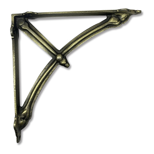 Half Round Bracket, Large, Antique Brass - www.Shopthatapp.com