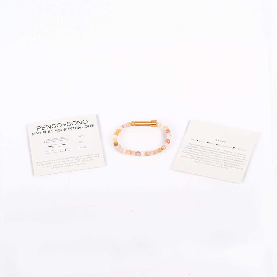 Pink Opal Intention Bracelet - www.Shopthatapp.com