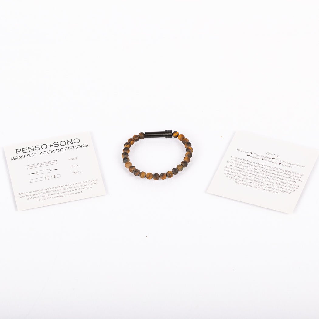 Bracelet d'intention en œil de tigre