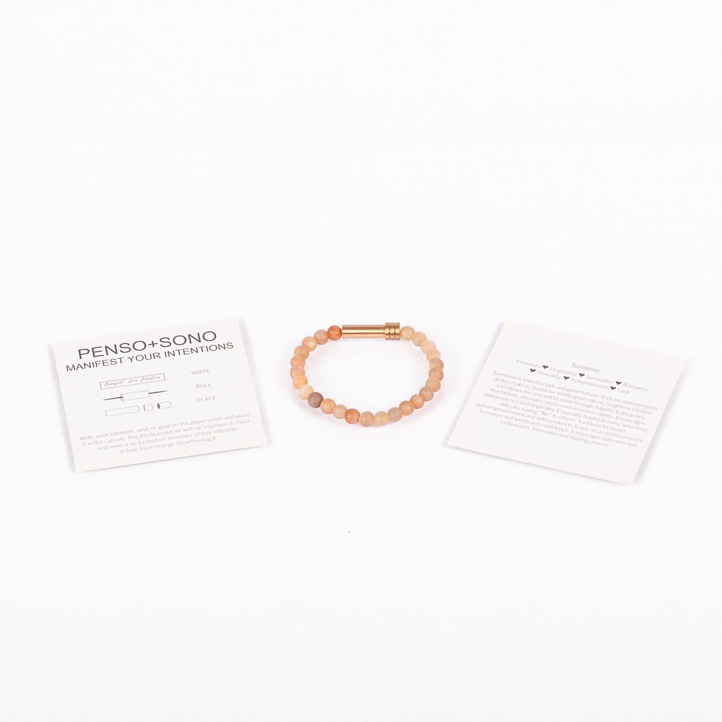 Bracelet d'intention en pierre de soleil