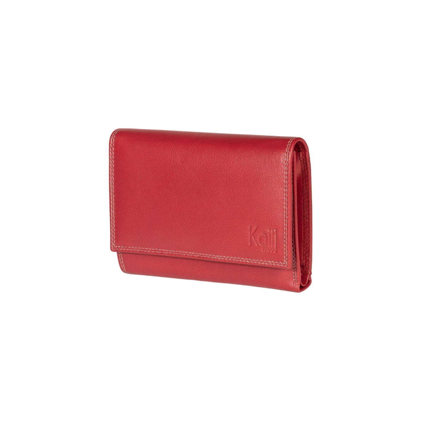 K10233VB | Portafogli Donna in Vera Pelle pieno fiore, con leggera grana. Colore Rosso. Dimensioni da chiuso: cm 14 x 10,5 x 2,5. Confezione: Gift Box rigido fondo/coperchio - www.Shopthatapp.com