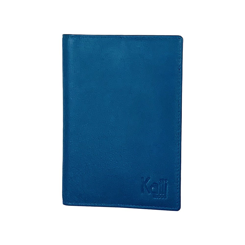 K10237MB | Copertina per Passaporto in Vera Pelle pieno fiore, con leggera grana. Colore Blu Jeans. Dimensioni da chiusa: cm 10 x 14 x 1 - Confezione: Gift Box rigido fondo/coperchio - www.Shopthatapp.com