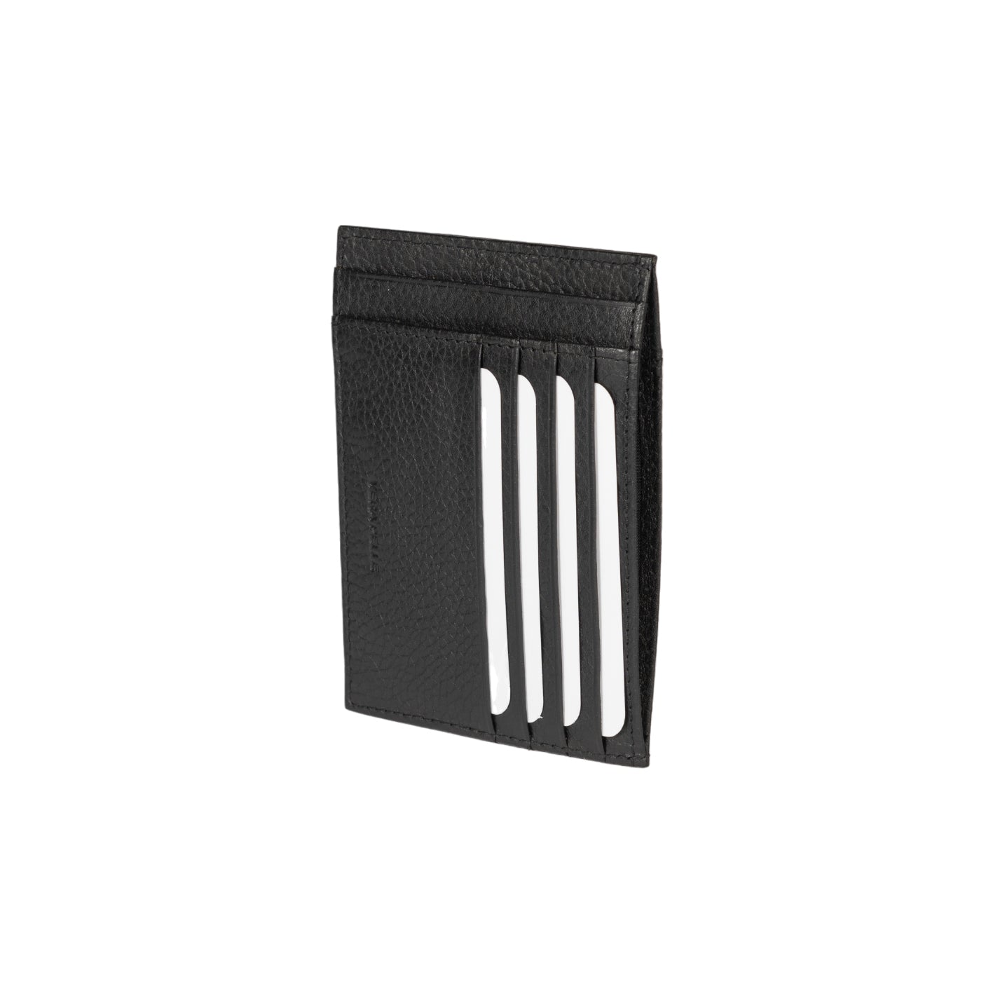 K10307AB | Portadocumenti/Carte Protezione RFID en Vera Pelle pieno fiore, grana dollaro. Couleur Noir. Dimensions: cm 12 x 9 x 0,5. Confezione: Coffret cadeau rigide fond/coperchio