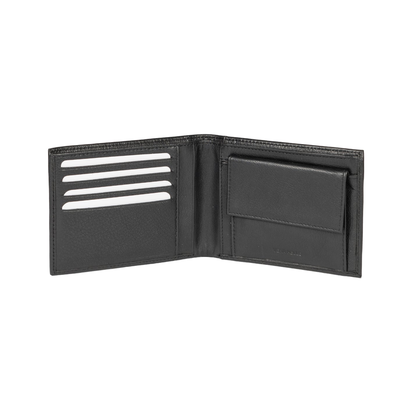 K11403AB | Portafogli Uomo in Vera Pelle pieno fiore, con leggera grana. Farbe Nero. Tasca p/monete. Maße des Tisches: 12,5 x 9,3 x 1 cm. Verpackung: Geschenkbox aus festem Fond/Kupfer