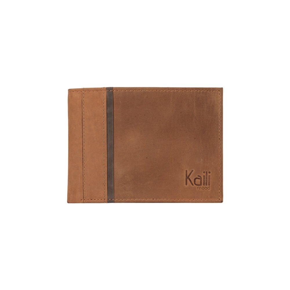 K12204UB | Portafogli Uomo in Vera Pelle pieno fiore, Naked. Colore Cuoio. Protezione RFID. Dimensioni da chiuso: cm 12,5 x 9,5 x 2. Confezione: Scatola regalo fondo/coperchio - www.Shopthatapp.com