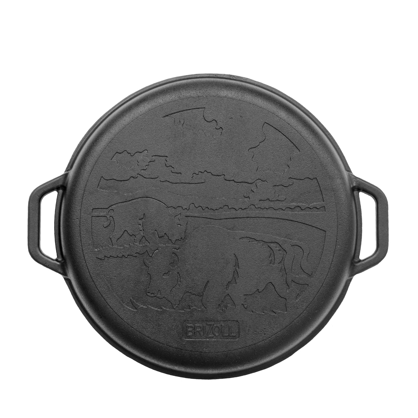 12 L Cast Iron Asian Cauldron with Skillet Lid & Metal Stand