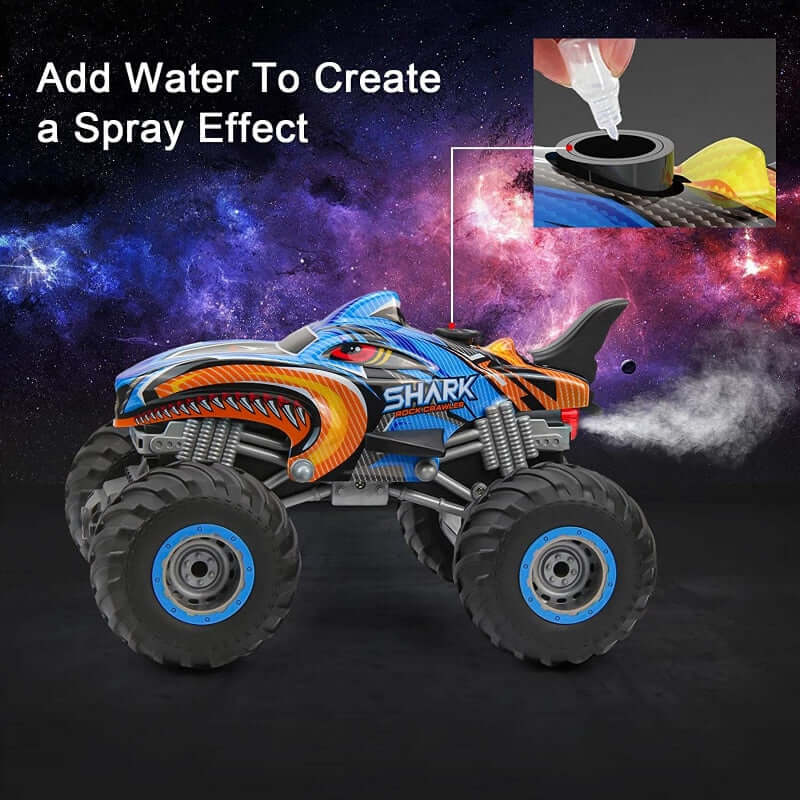 KidsToyLover 2.4G Monster RC Truck - Light, Sound & Spray Stunt Car | Ideal Gift - www.Shopthatapp.com #