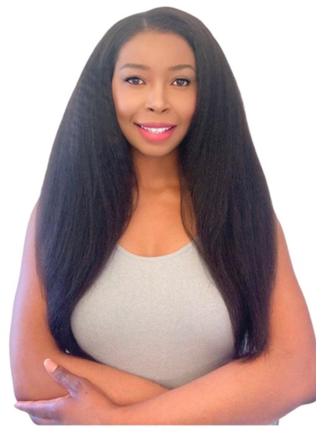 Kinky Blowout Straight -U-Part Wig-Cosmetics-www.Shopthatapp.com-Easy Blend Extensions