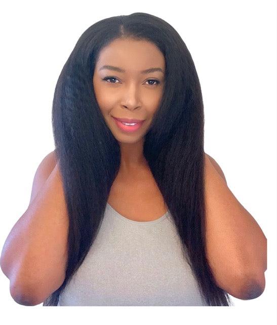Kinky Blowout Straight -U-Part Wig-Cosmetics-www.Shopthatapp.com-Easy Blend Extensions