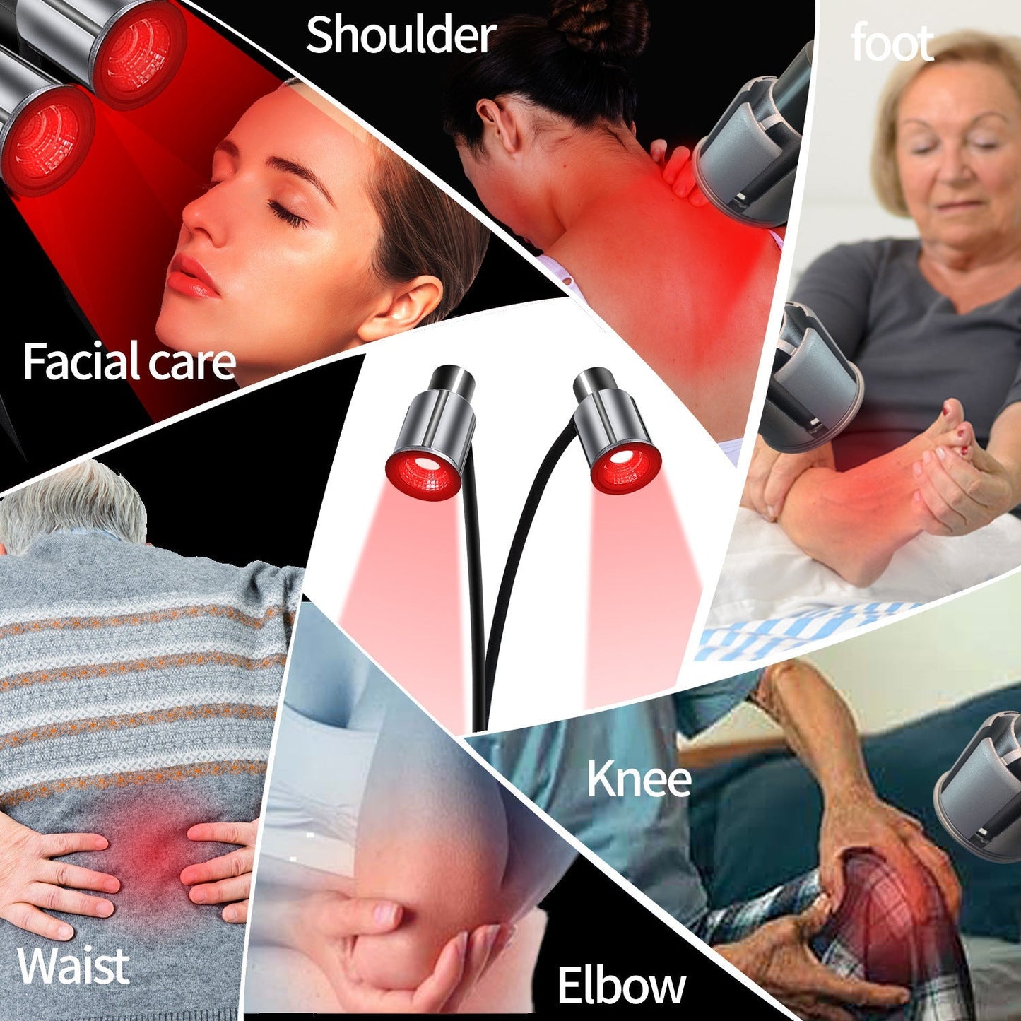 LED Infrared Light Therapy Double Head Beauty Lamp - www.Shopthatapp.com