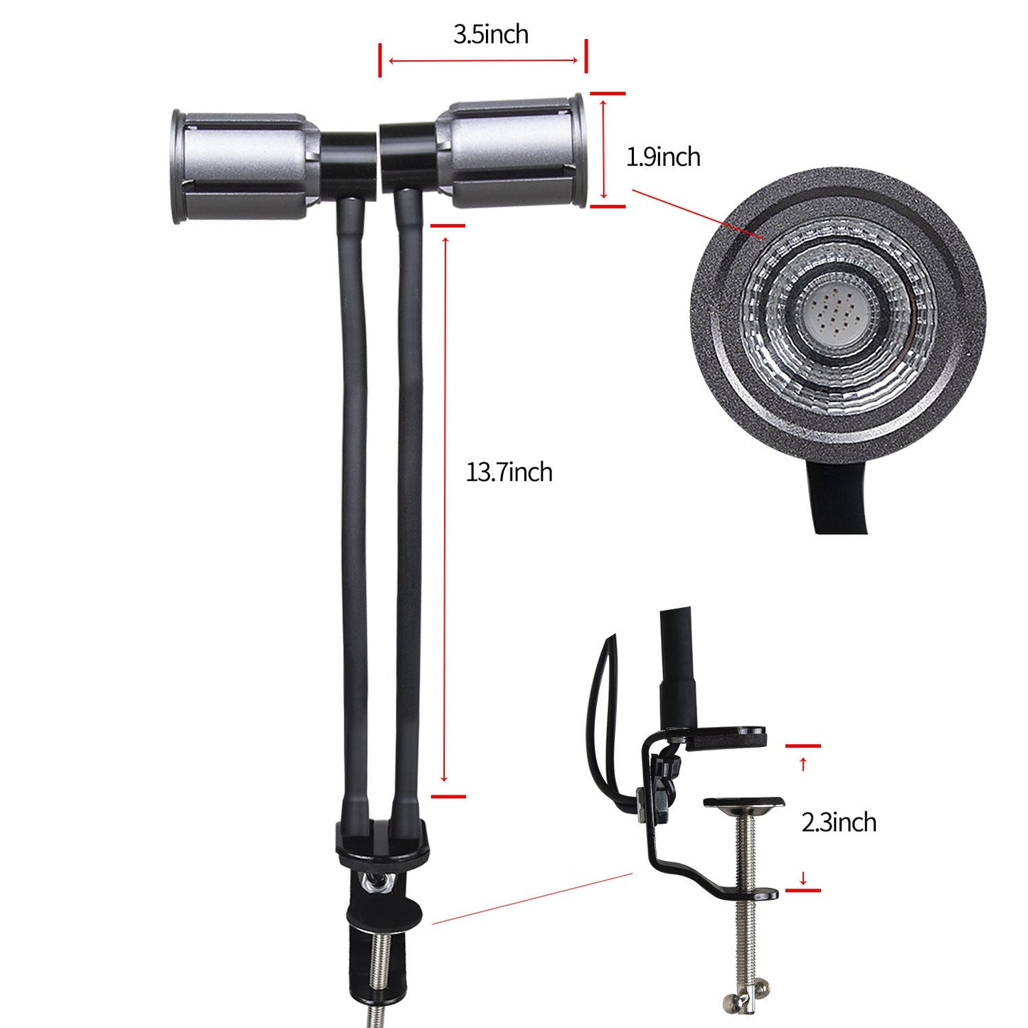 LED Infrared Light Therapy Double Head Beauty Lamp - www.Shopthatapp.com
