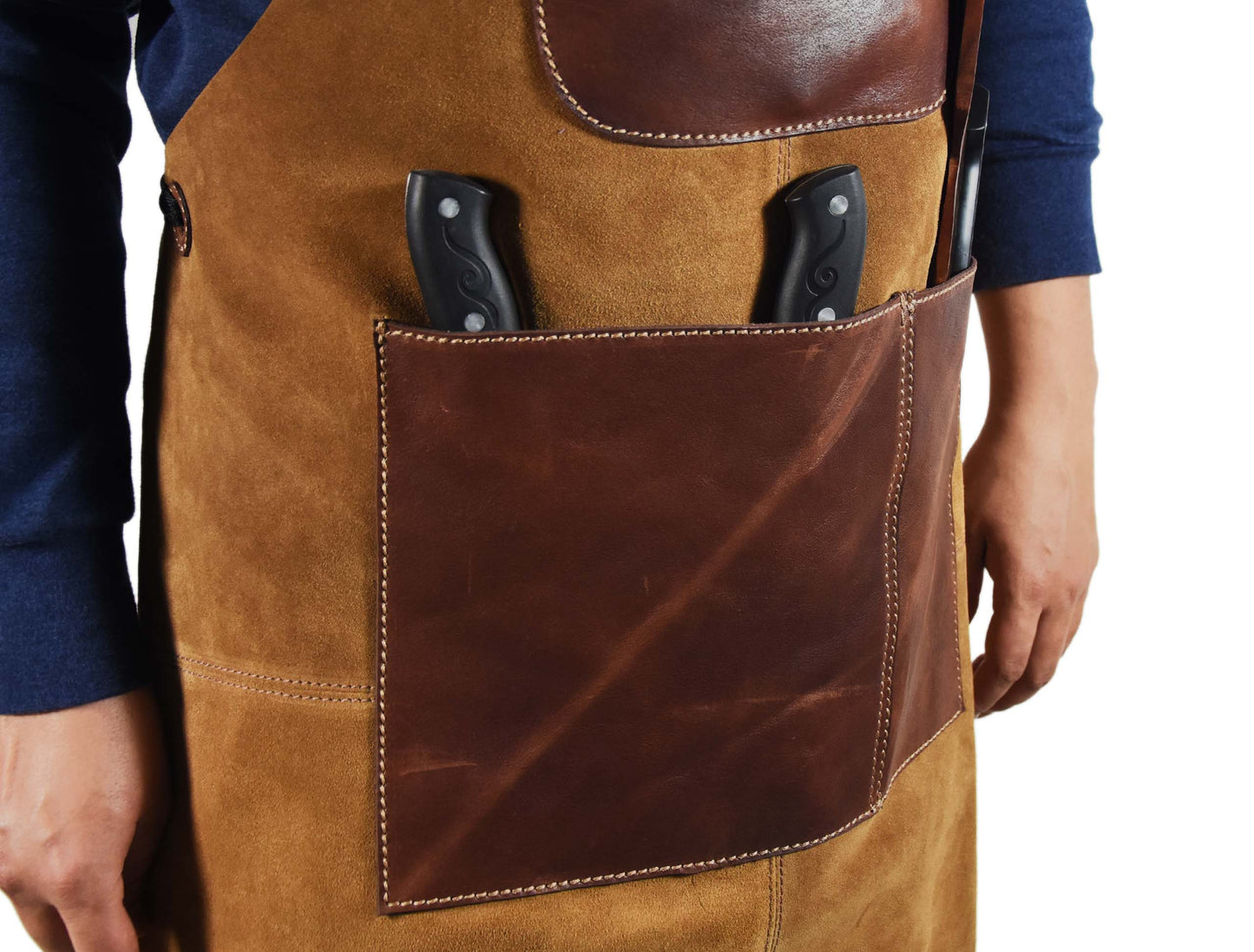 Leather Suede Apron - ( AP - 18 ) - www.Shopthatapp.com