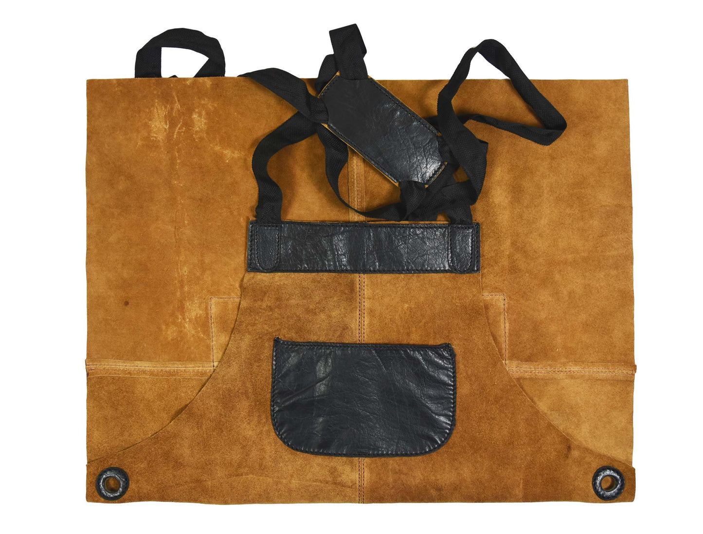 Toledo Leather Suede Apron - Raven Black-Everything leather-www.Shopthatapp.com-Tolredo Leather