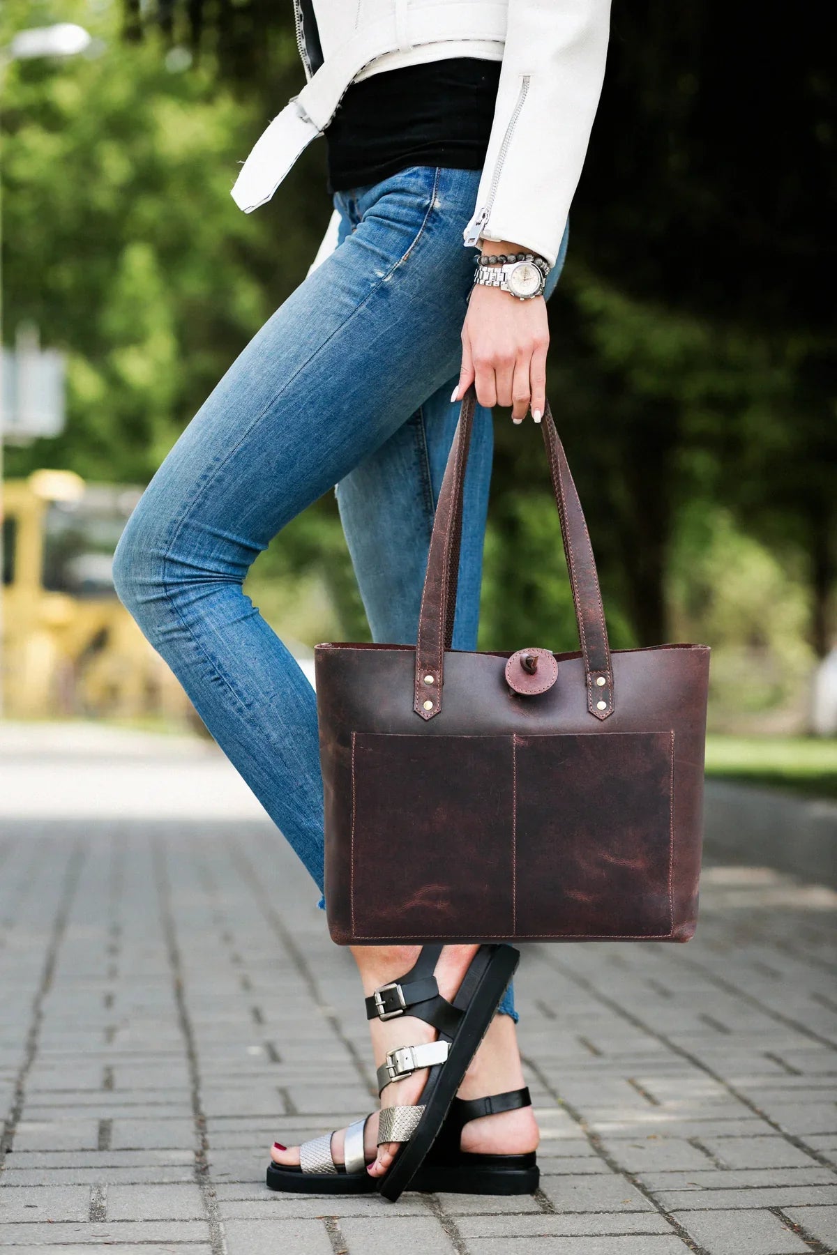 Leather Willow Tote-Handbags, purses, etc.-www.Shopthatapp.com-Tolredo Leather