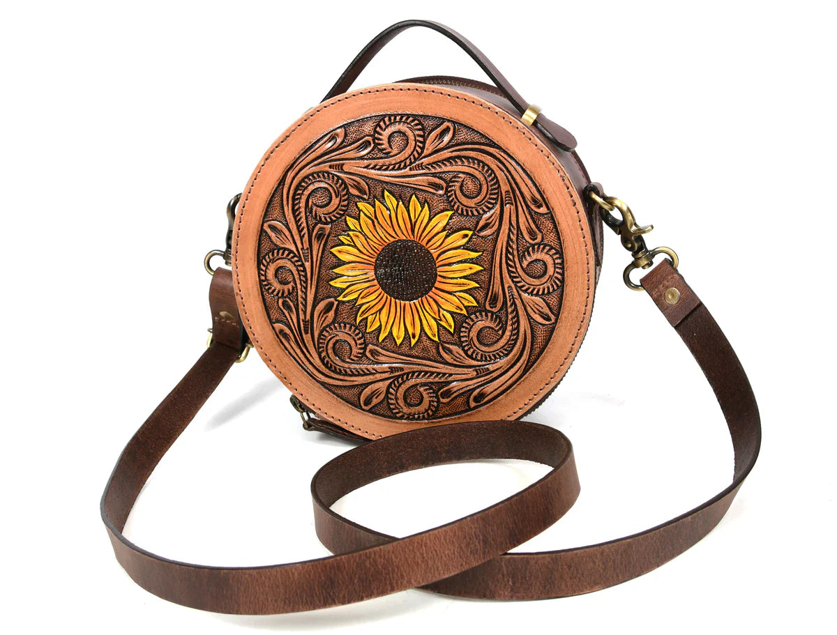 Gypsy Round Crossbody Purse-Everything leather-www.Shopthatapp.com-Tolredo Leather