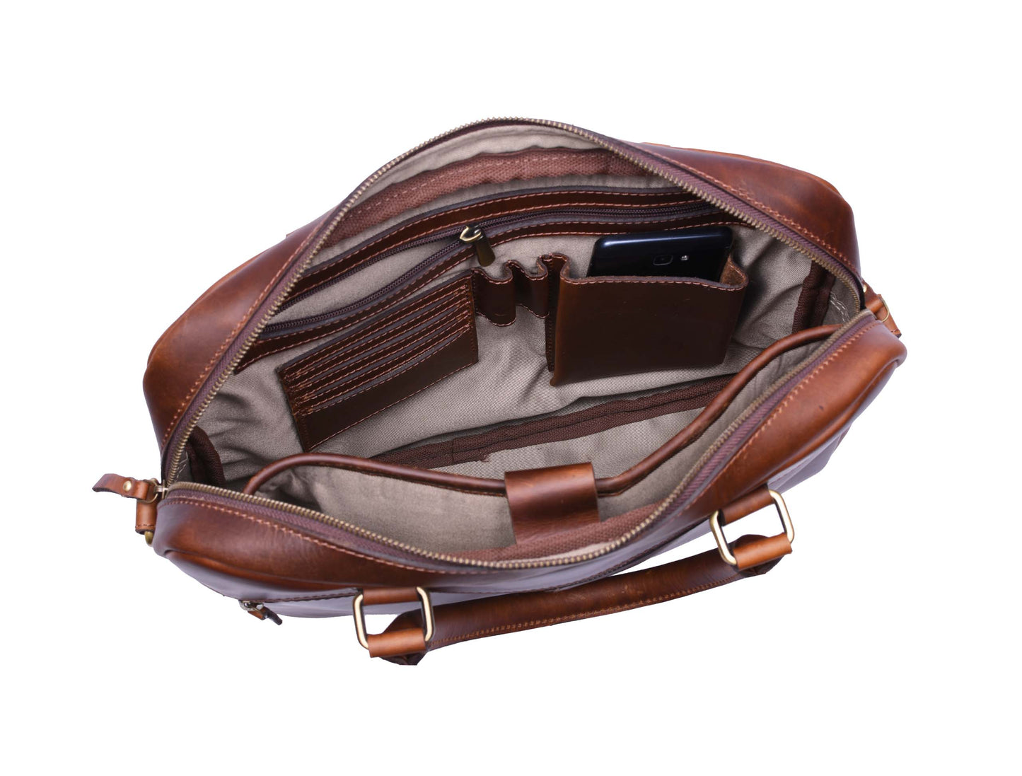 Tacoma Leather Office Bag - Caramel Brown.-Everything leather-www.Shopthatapp.com-Tolredo Leather