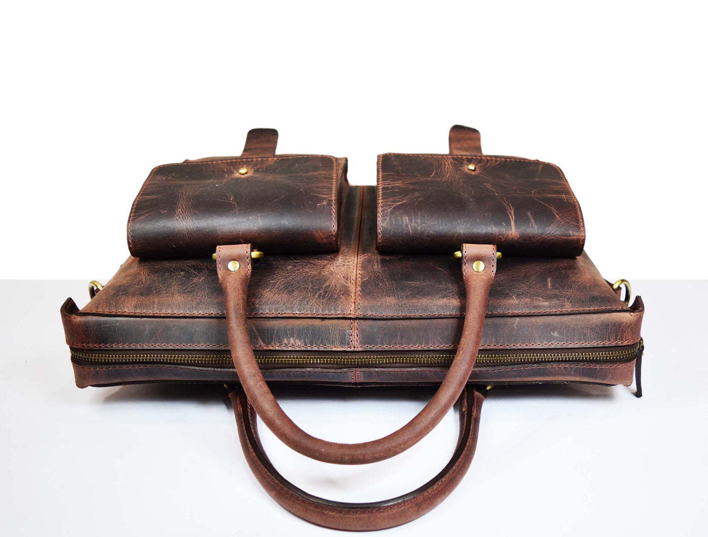 Berkeley Leather Portfolio Bag - Walnut Brown-Luggage and bags-www.Shopthatapp.com-Tolredo Leather