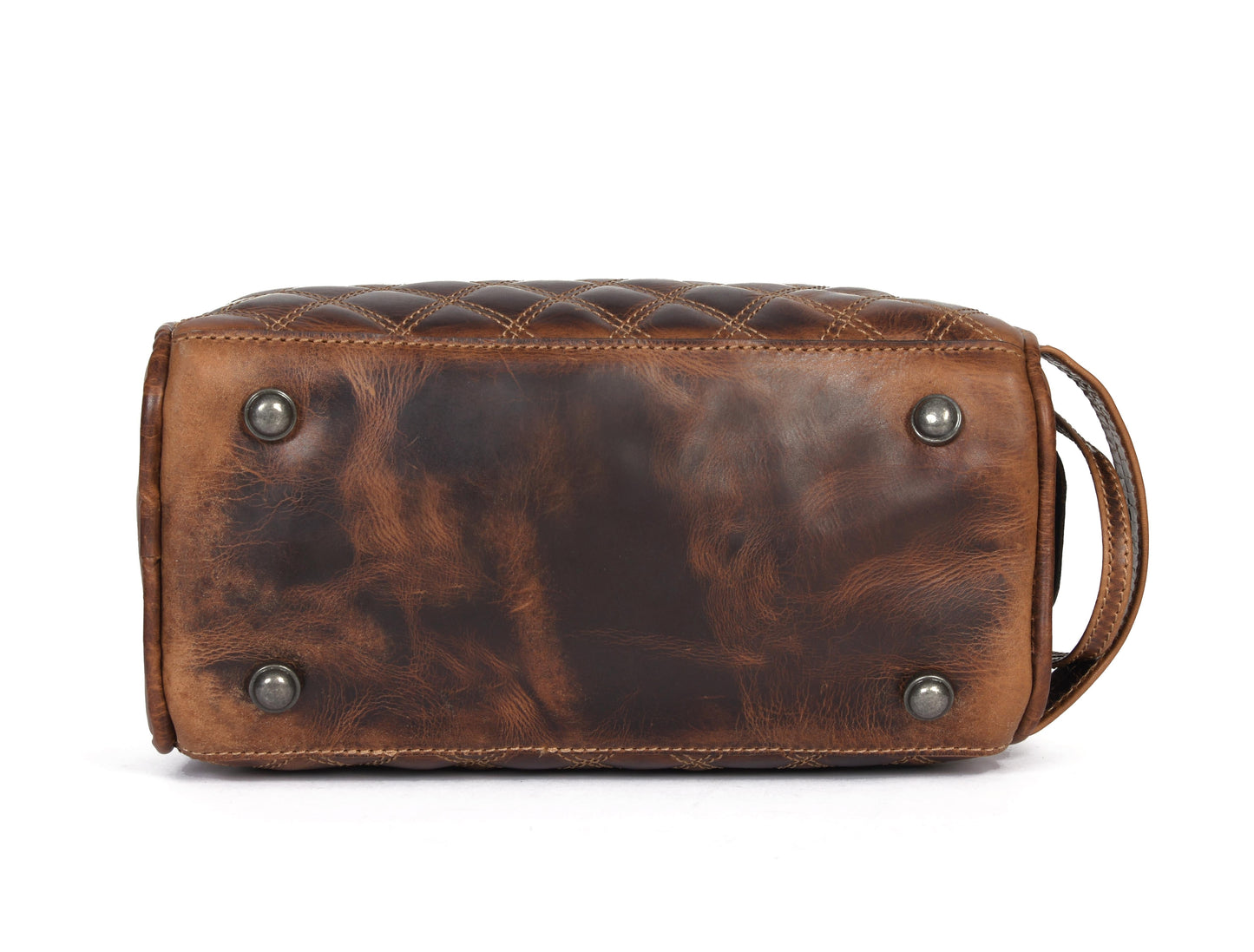 Quilted Leather Toiletry Bag - WB09-Handbags, purses, etc.-www.Shopthatapp.com-Tolredo Leather